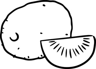 Fruit outline cartoon coloring