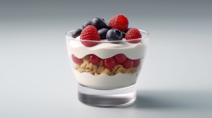 yogurt with fruits HD 8K wallpaper Stock Photographic Image