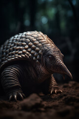 Portrait of Armadillo Dramatic and Cinematic Lighting Photography, Generative AI
