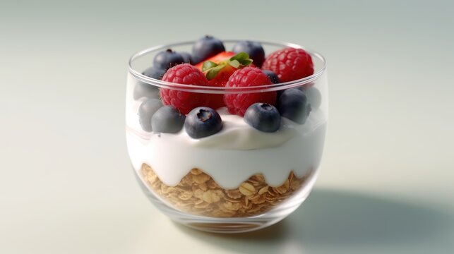 yogurt with berries HD 8K wallpaper Stock Photographic Image