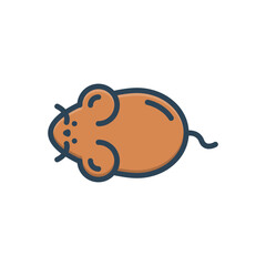 Color illustration icon for mice 