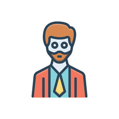Color illustration icon for uncle 