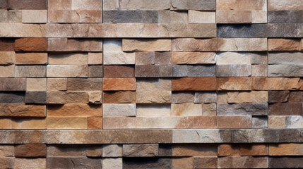 Stone Brick Wall Textured Sandstone Grunge Background Illustration. generative ai.