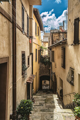 Small streets in the city of Montepulciano, Tuscany, Italy