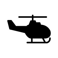 helicopter icon, thin line symbol  color editable