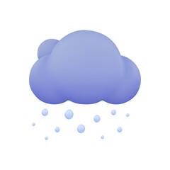 3D weather forecast icons Black cloud with thunder from a rainstorm. 3d illustration