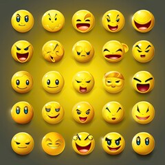 Fototapeta premium fun emoji smiley ai generated