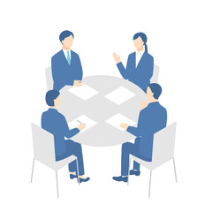 グループディスカッションをする人々