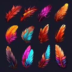 background feathers bird ai generated