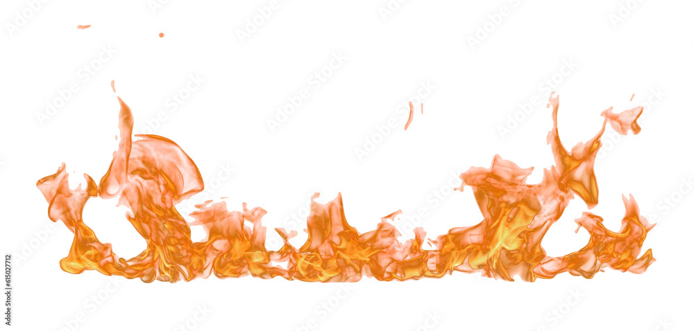 Aufkleber fire flame on transparent background isolated png..