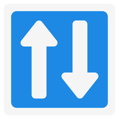Two way icon in flat style, use for website mobile app presentation