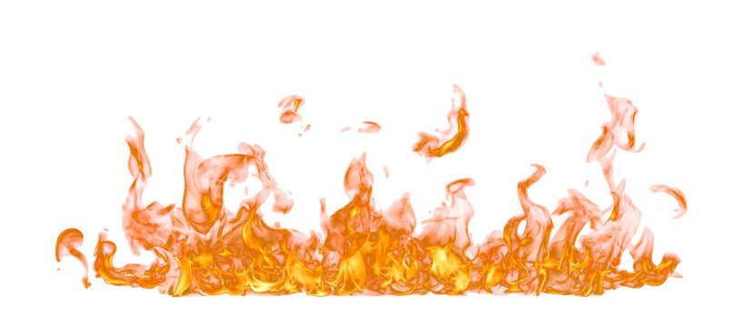 Fire flame on transparent background isolated png.. Stock Illustration