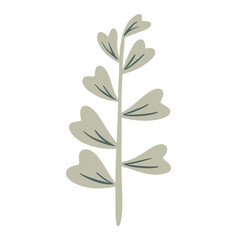  Hand-draw leaves in gouache digital illustration style