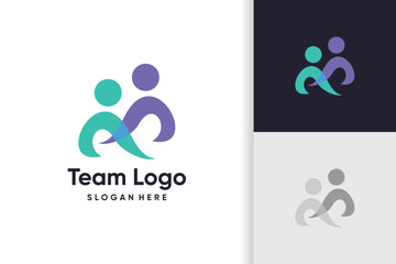 Community logo design for team with modern idea concept