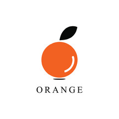 Orange illustration on white background Free Vector