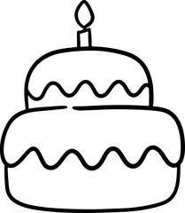 Birthday cake candle desert