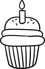 Birthday cake candle desert