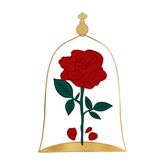 Red Rose In A Glass © GloryStarDesigns