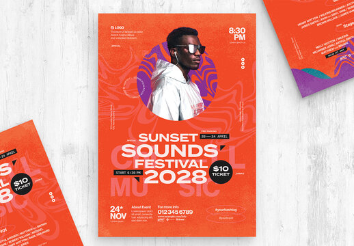 Music Festival Event Poster Flyer Layout