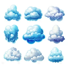 Rolgordijnen fluffy cloud white ai generated © sevector