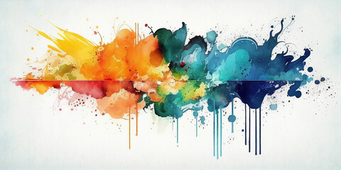 Fototapeta premium Artistic watercolor splash effects