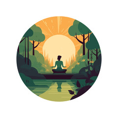meditation in lotus position