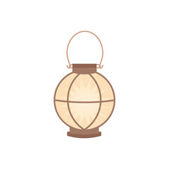 Ramadan lamp in arabic style. Cartoon vector illustration design. Celebration background with islamic light lantern. Arabic lamp icon for ramadan design