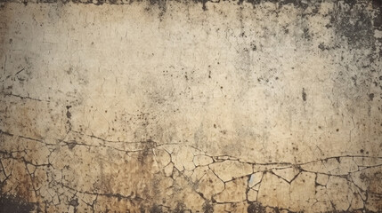 old cracked concrete wall covered with dirt and mold. Generative Ai. 