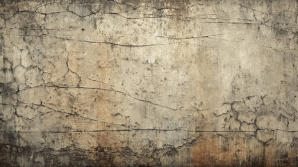 texture of an old concrete wall covered with cracks and dirty spots. Generative Ai. 