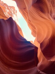 Lower Antelope Canyon USA Arizona, america. Navajo Tribal. Sandstone formations in deserts of Arizona

