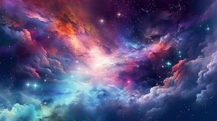 Naklejka premium colorful space background