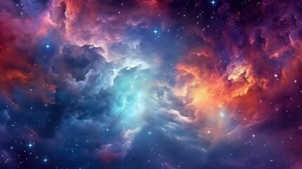 Naklejka premium colorful space background