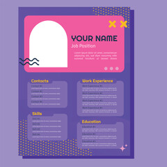 Professional CV resume template design