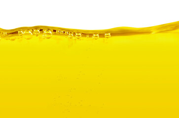 Oil with air bubbles at the white background
