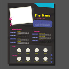 Professional CV resume template design