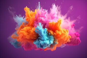 Fototapeta na wymiar Colorful splashes. Generative AI