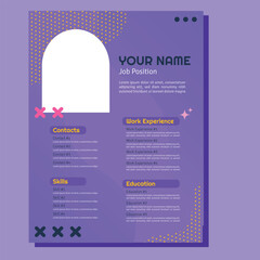 Professional CV resume template design