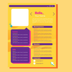 Professional CV resume template design