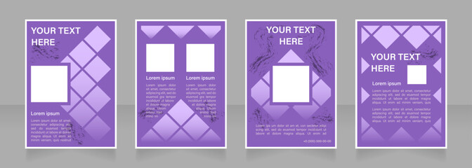 Beauty business presentation blank brochure layout design. Vertical poster template set with empty copy space for text. Premade corporate reports collection. Editable flyer paper pages