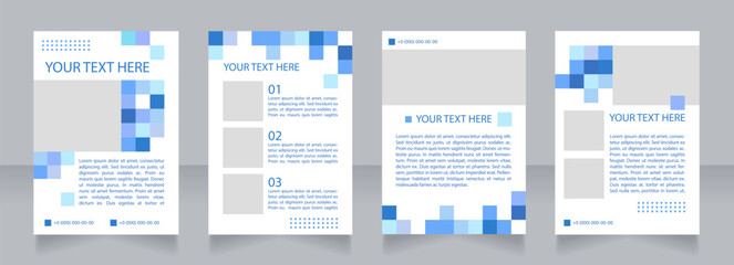 Spa and massage centre promotion blank brochure layout design. Vertical poster template set with empty copy space for text. Premade corporate reports collection. Editable flyer paper pages