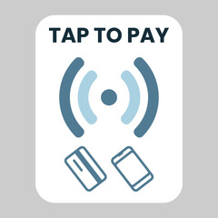 Tap to pay, NFC Wireless payment concept illustration flat design vector eps10. modern graphic element for poster, icon, sticker, label
