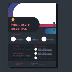 Corporate Business Flyer poster pamphlet brochure cover design layout background, two colors
scheme, vector template in A4 size - Vector