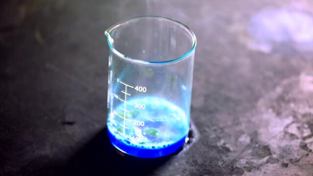 The chemical process of forming a mixture of insoluble silicates: copper, manganese and zinc. These substances have different particle structures.