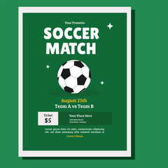 Soccer Match Flyer Layout