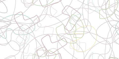 Chaotic Simple Seamless Pattern Textile One Line