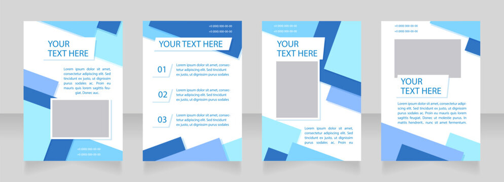 Pet adoption guide blank brochure layout design. Animal care. Vertical poster template set with empty copy space for text. Premade corporate reports collection. Editable flyer paper pages