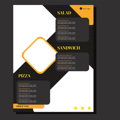Restaurant cafe menu, template design. Food flyer.