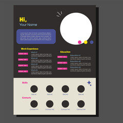 Professional CV resume template design