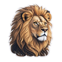 White Background Lion, Transperent Lion Face, Removed Background Lion