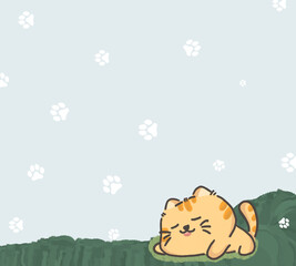 Obraz na płótnie Canvas cat cute cat yellow orange orange cat yellow cat png pet tabby cat art cute pet background background cat